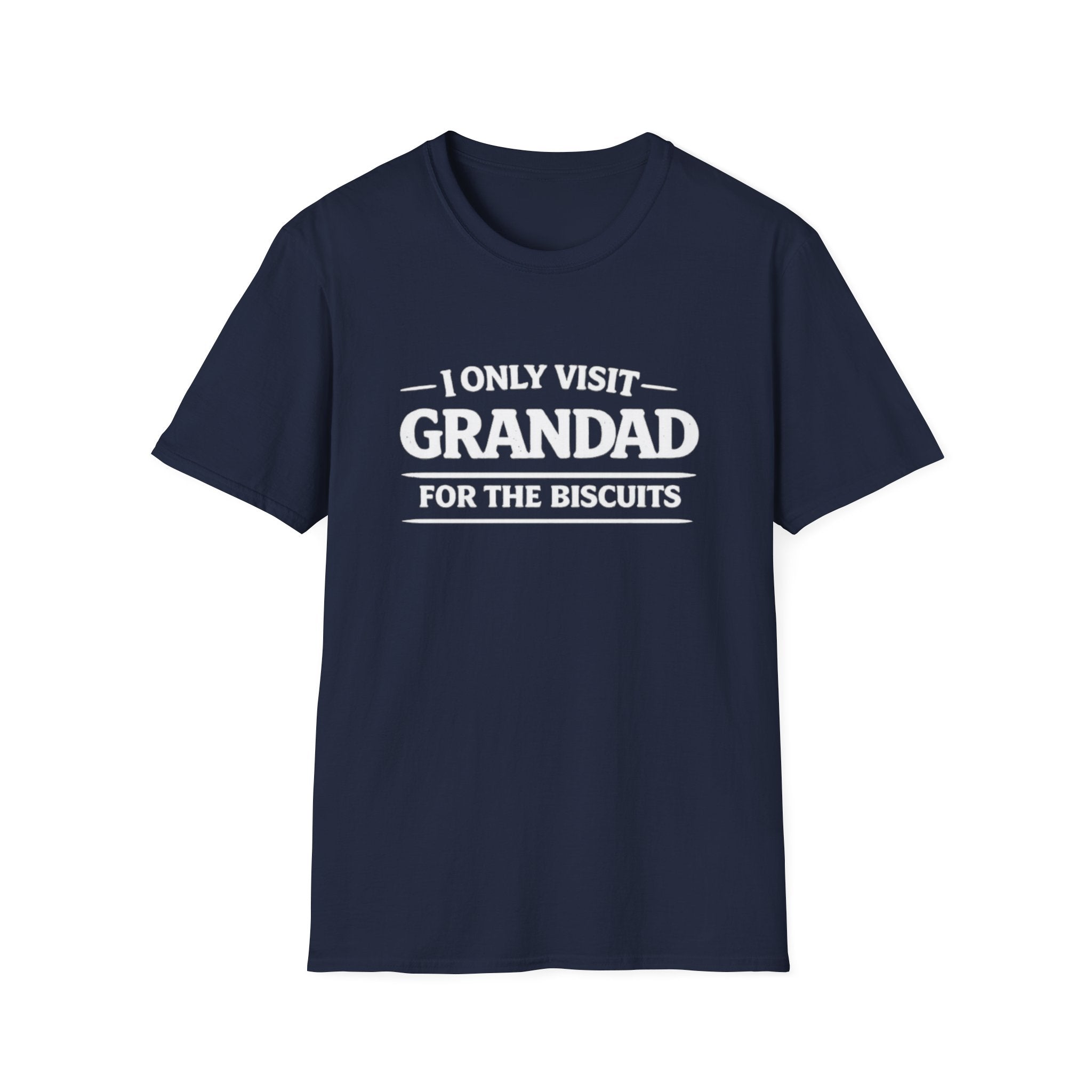 Grandad Biscuits T-Shirt — "I Only Visit Grandad for the Biscuits" Funny Grandpa Tee