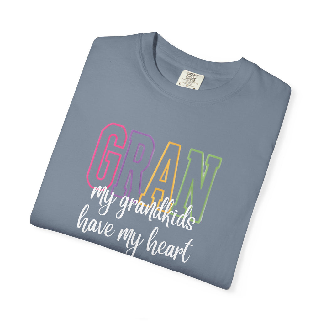 T-Shirt — "Gran my grandkids have my heart" Pastel Graphic Grandma Tee