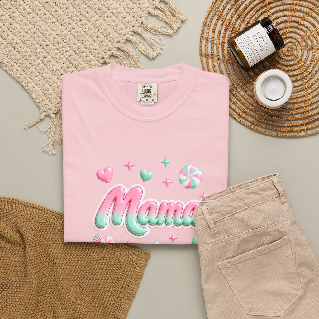 Mama Pastel Candy Script T-Shirt