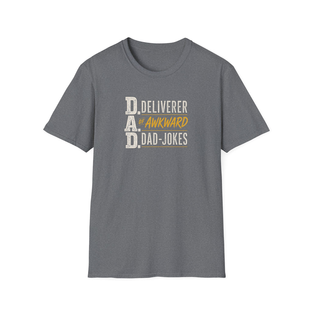 Dad T‑Shirt — D.A.D. "Deliverer of Awkward Dad‑Jokes" Funny Fathers Day Tee
