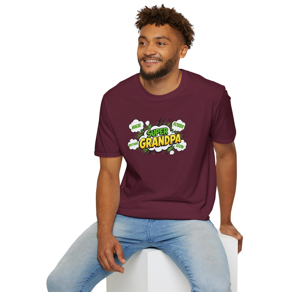 Super Grandpa T-Shirt – Comic Book Style Grandfather Gift