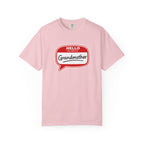Hello My Name Is Grandmother T-Shirt - Retro Name Badge Tee for Moms & Grandmas