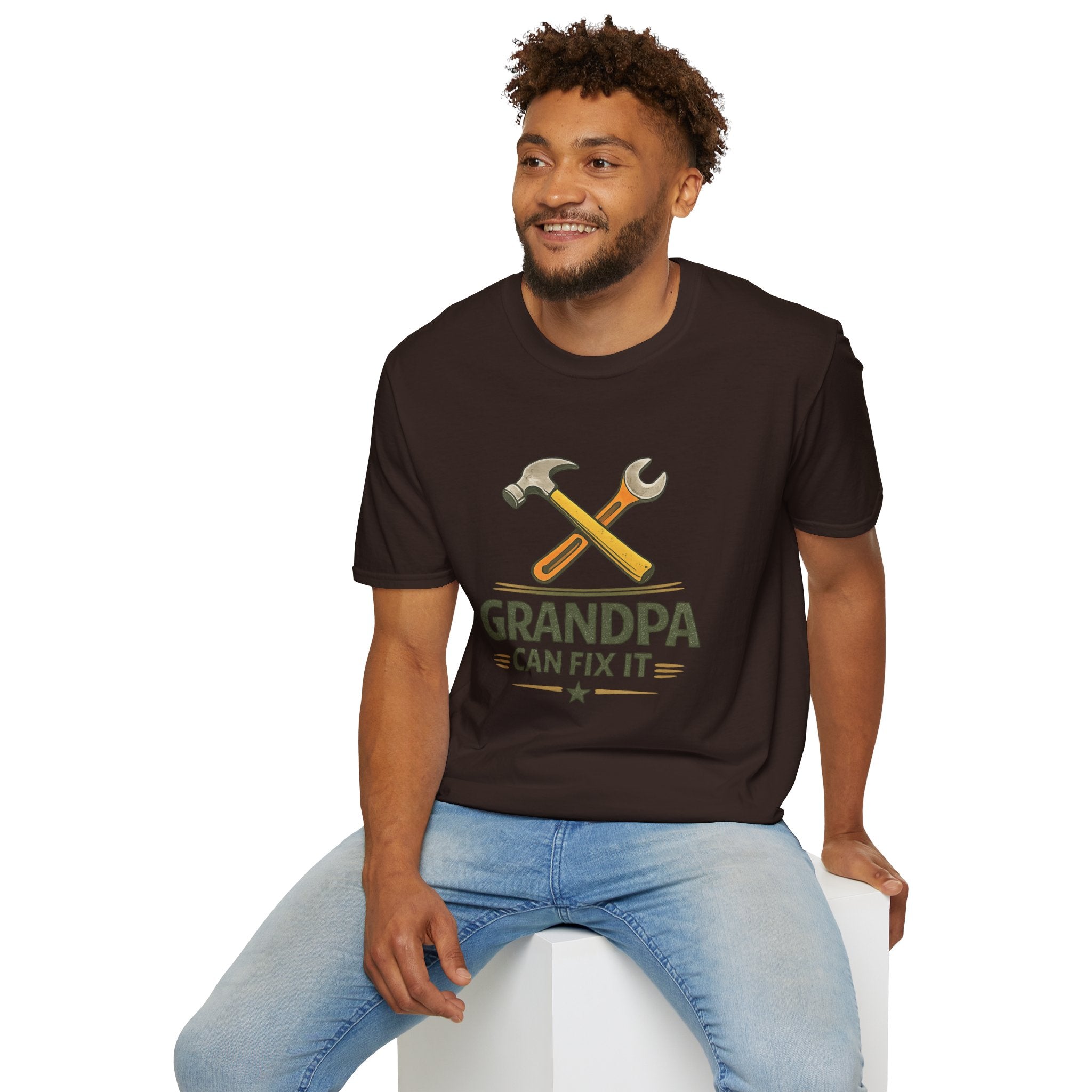Grandpa Can Fix It T-Shirt — Handyman Tools Retro Tee for Fathers, Grandfathers & DIY Lovers