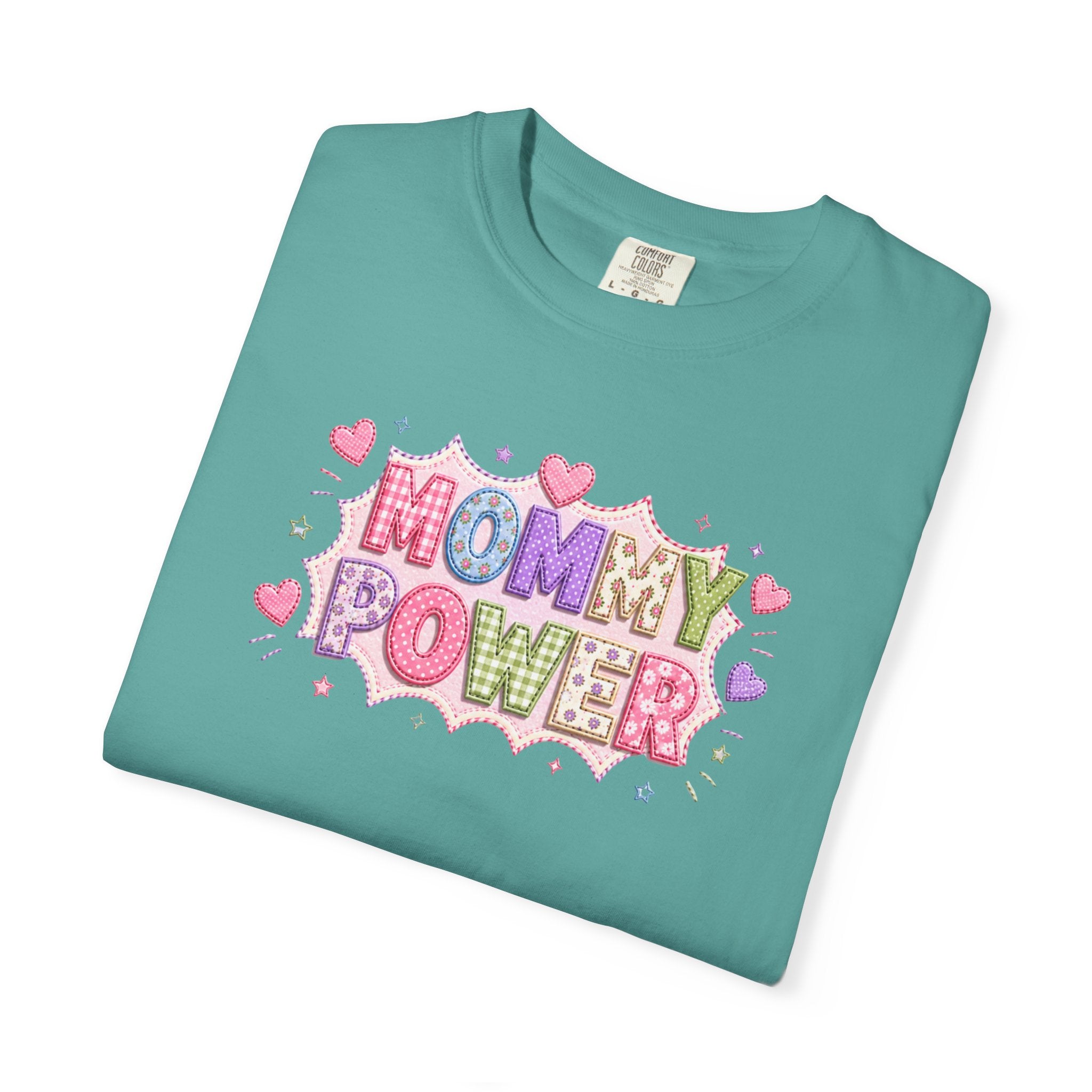 Mommy Power T-Shirt — Cute Heart Graphic Tee for Moms, Mother’s Day Gift