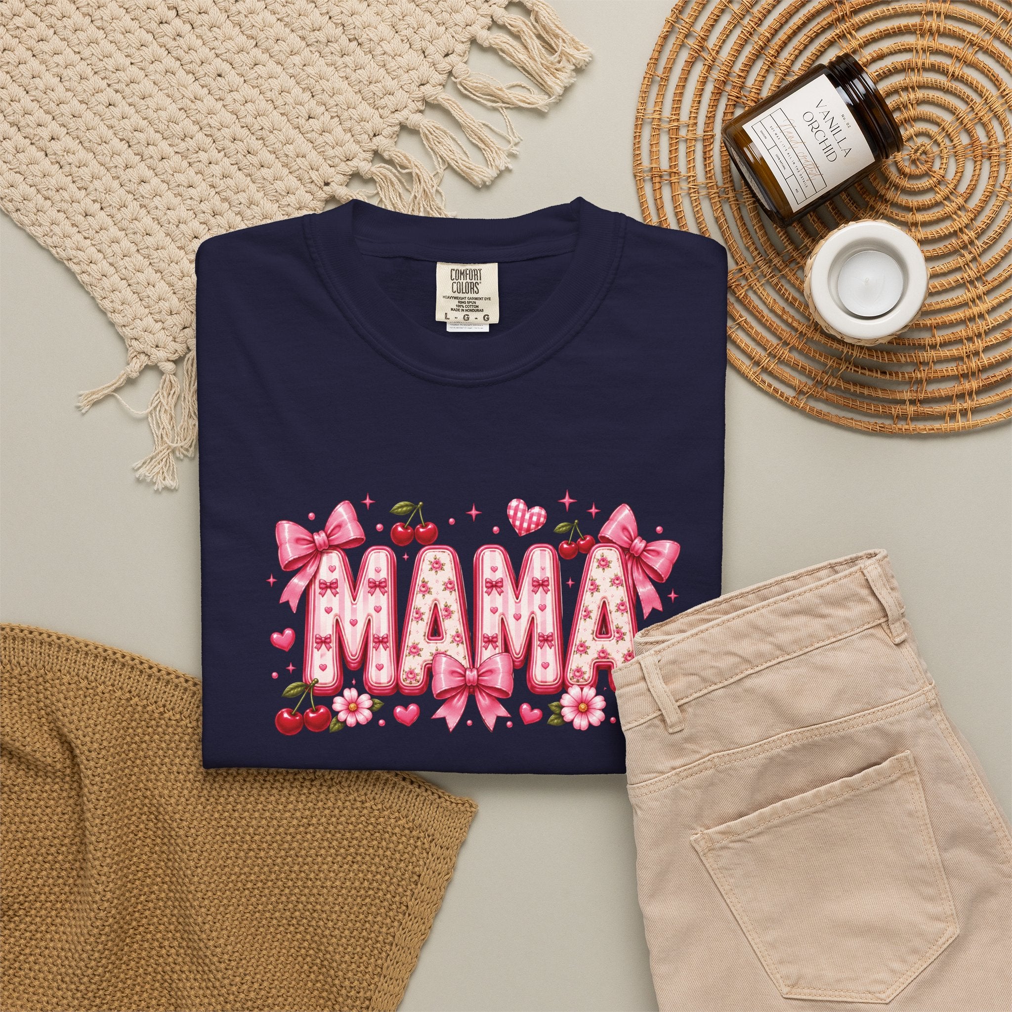 MAMA Floral Heart T-Shirt