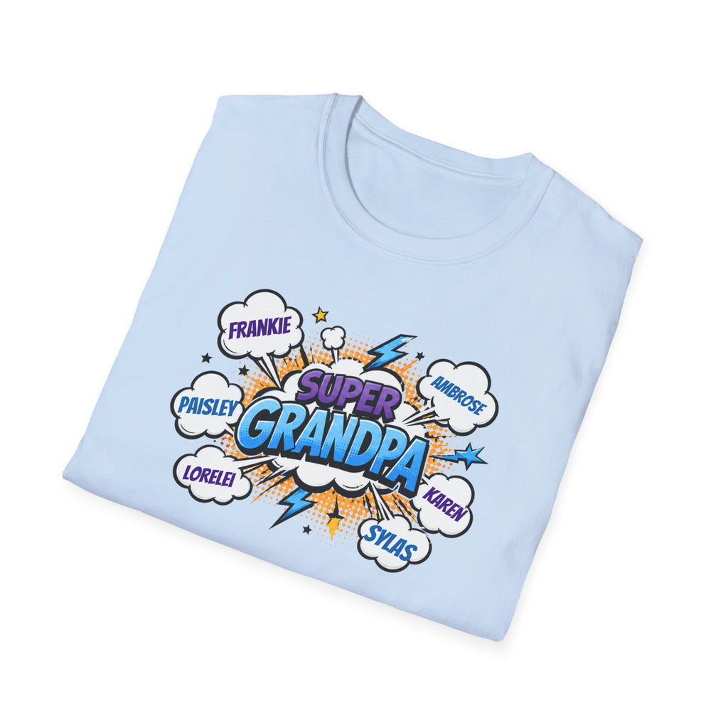 Super Grandpa Comic T-Shirt — "Super Grandpa" Funny Gift for Grandfathers