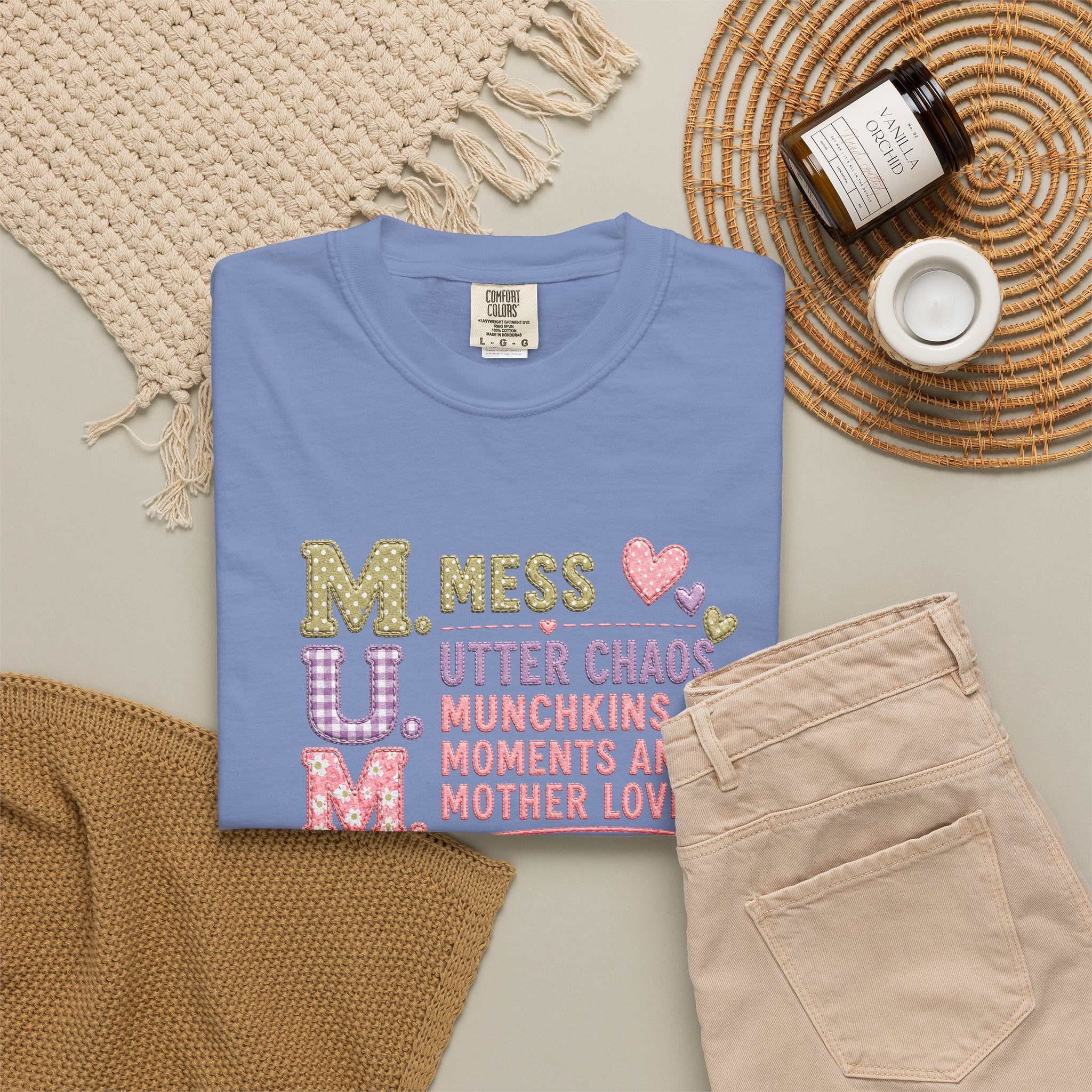 M.U.M. Mom Acronym Graphic Tee — Mess, Utter Chaos, Munchkins & Mother Love T-Shirt
