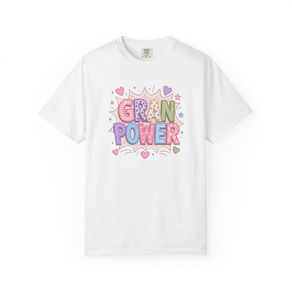 Gran Power T-Shirt — Cute Pastel 'Gran Power' Graphic Tee for Grandparents, Mother's Day Gift
