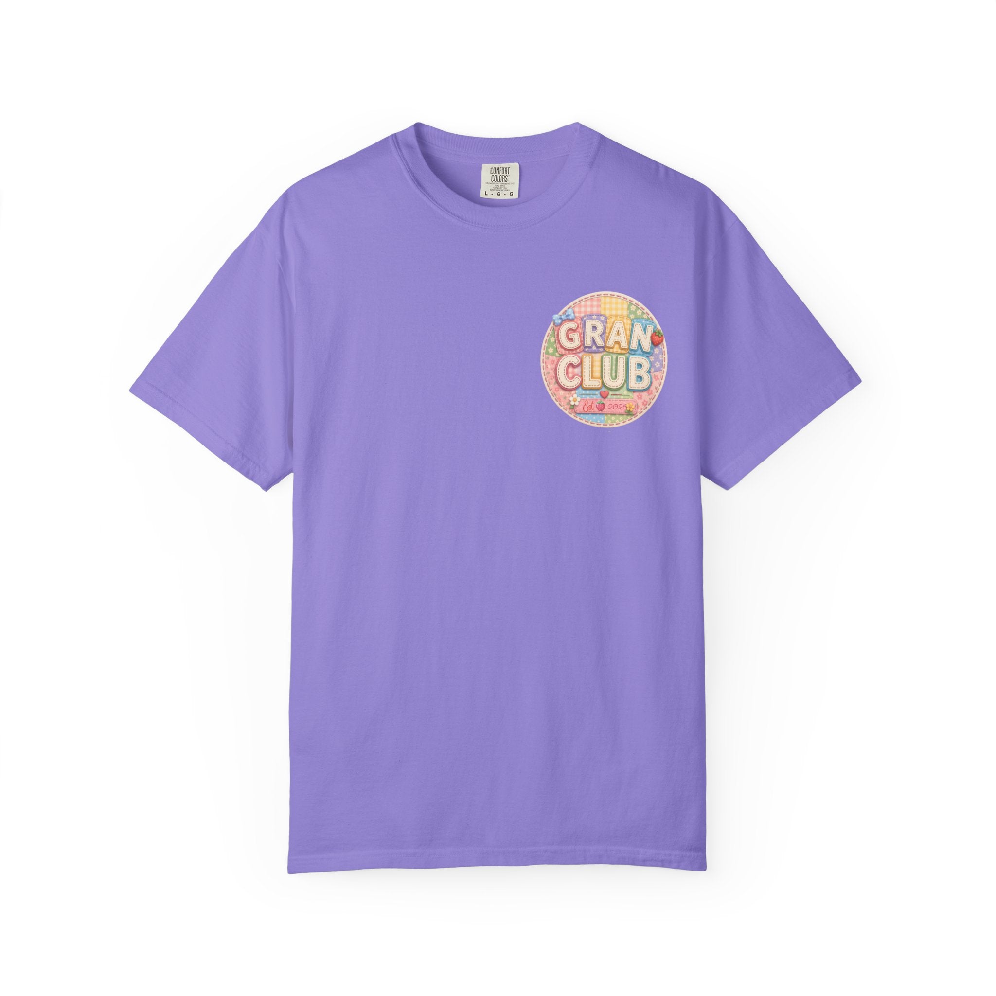 T-Shirt — "Gran Club" Retro Floral Badge Tee