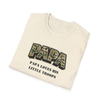 Papa Camo T-Shirt — "Papa Loves His Little Troops" Fathers Day Dad Tee