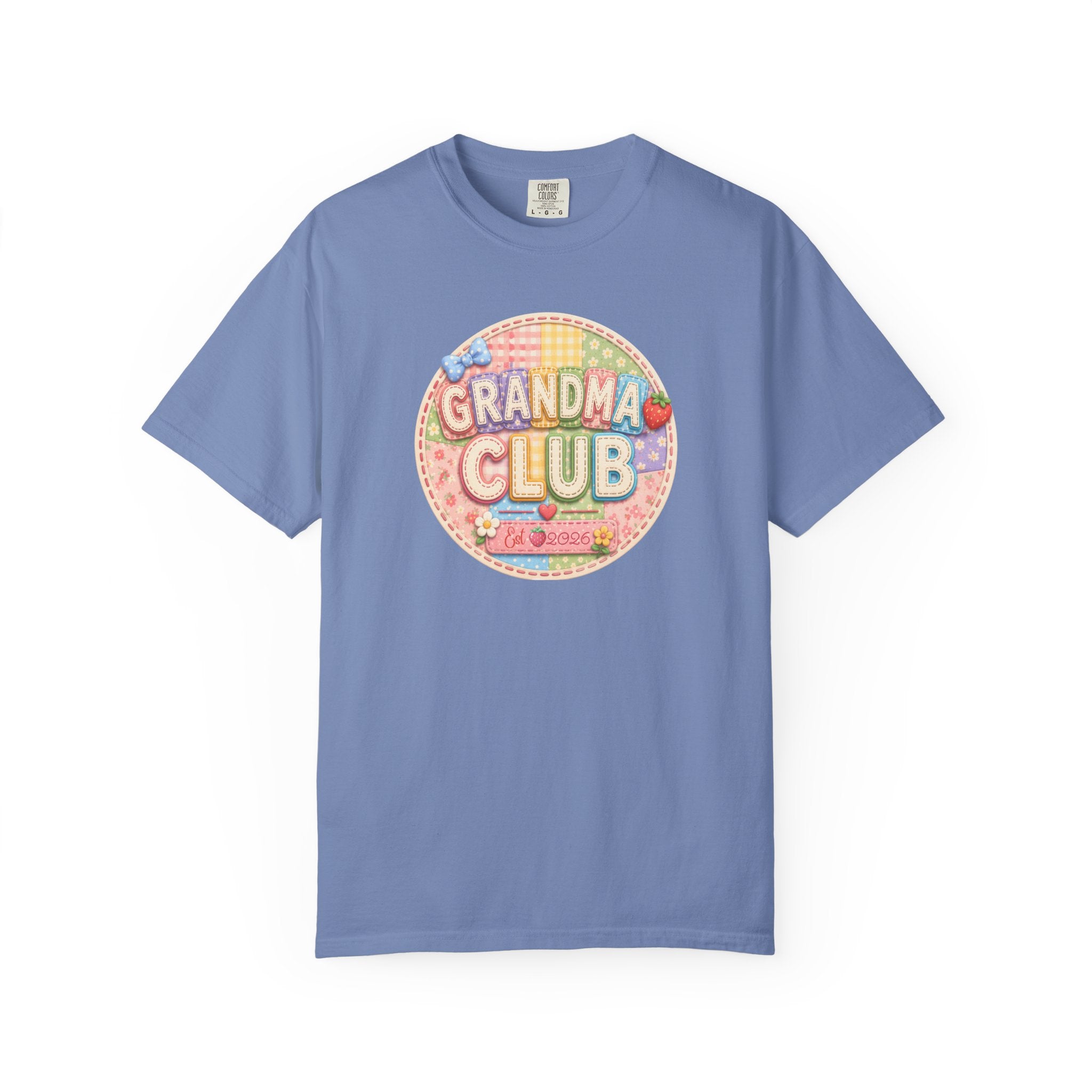 Grandma Club T-Shirt — Cute Retro Floral Badge Tee for Grandmothers