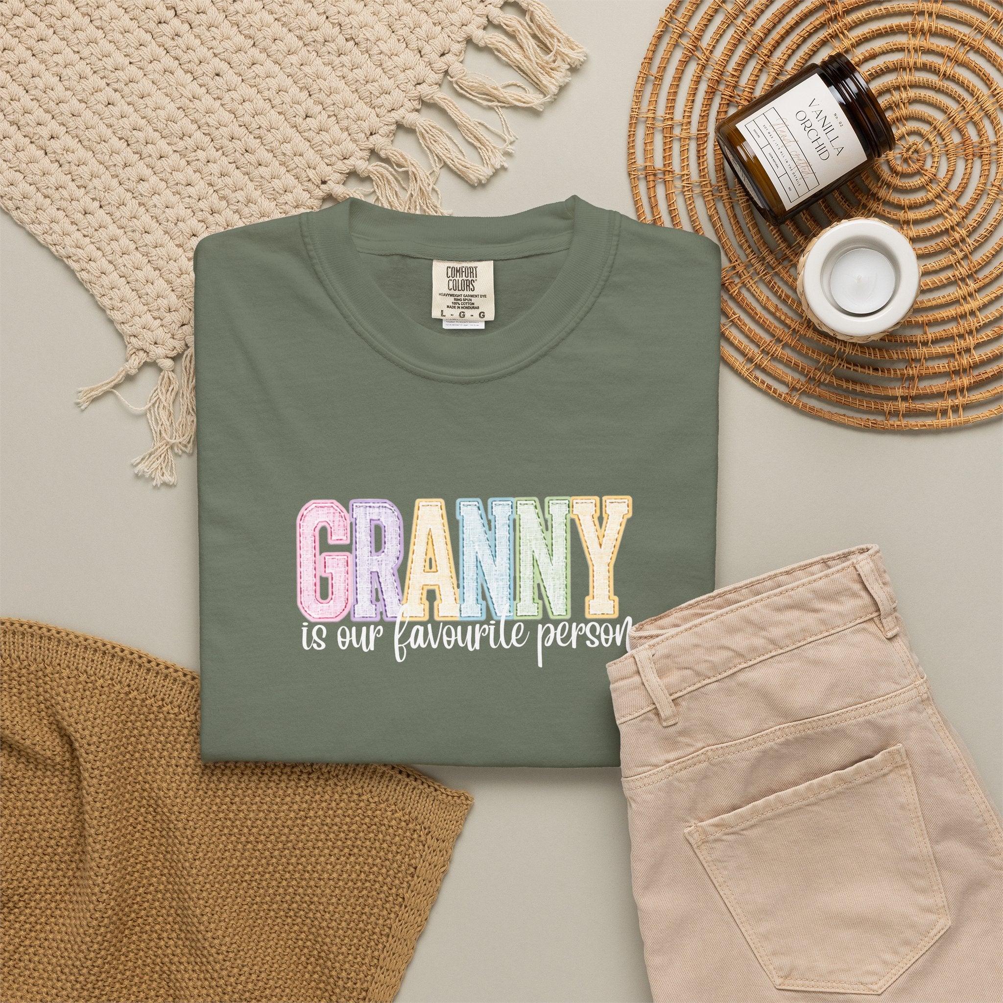 Granny Is Our Favourite Person T-Shirt — Pastel Grandma Gift Tee