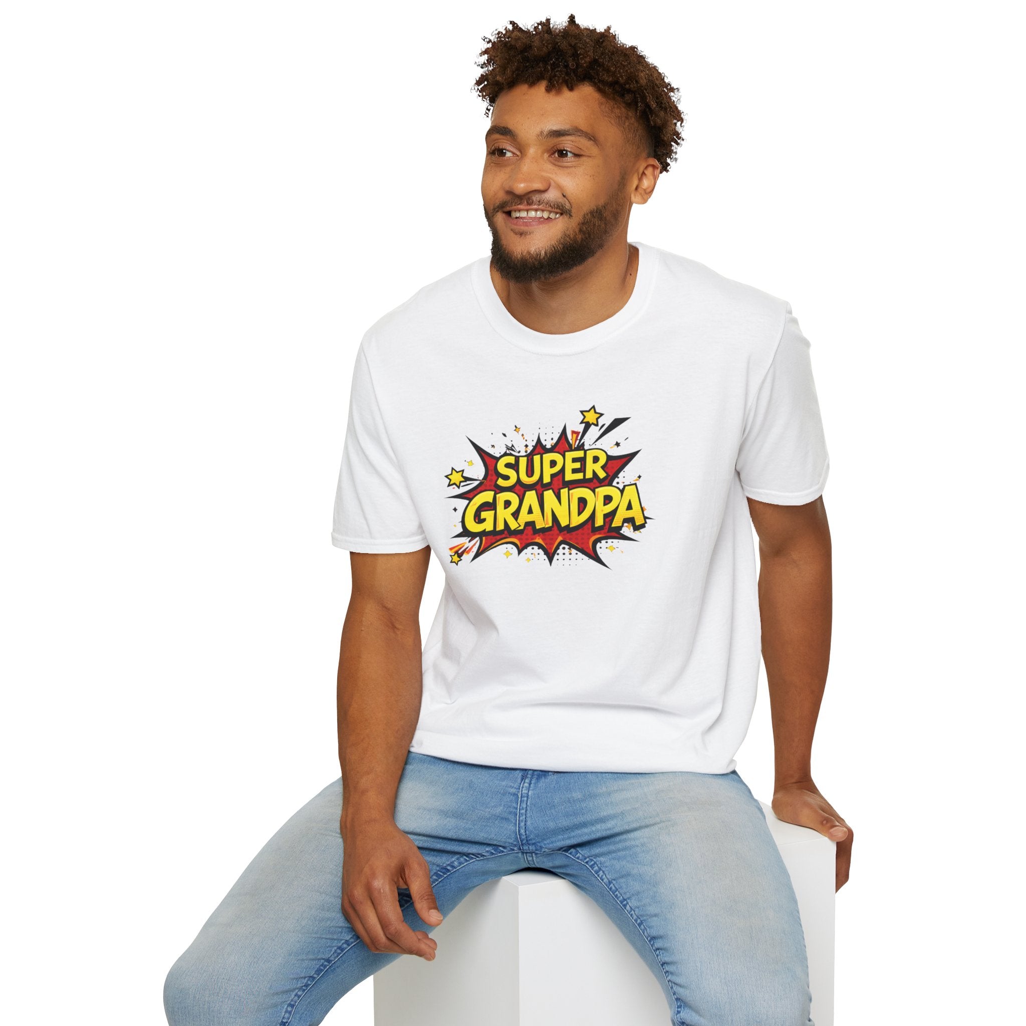 Super Grandpa T-Shirt – Comic Book Retro Graphic Tee for Grandfathers
