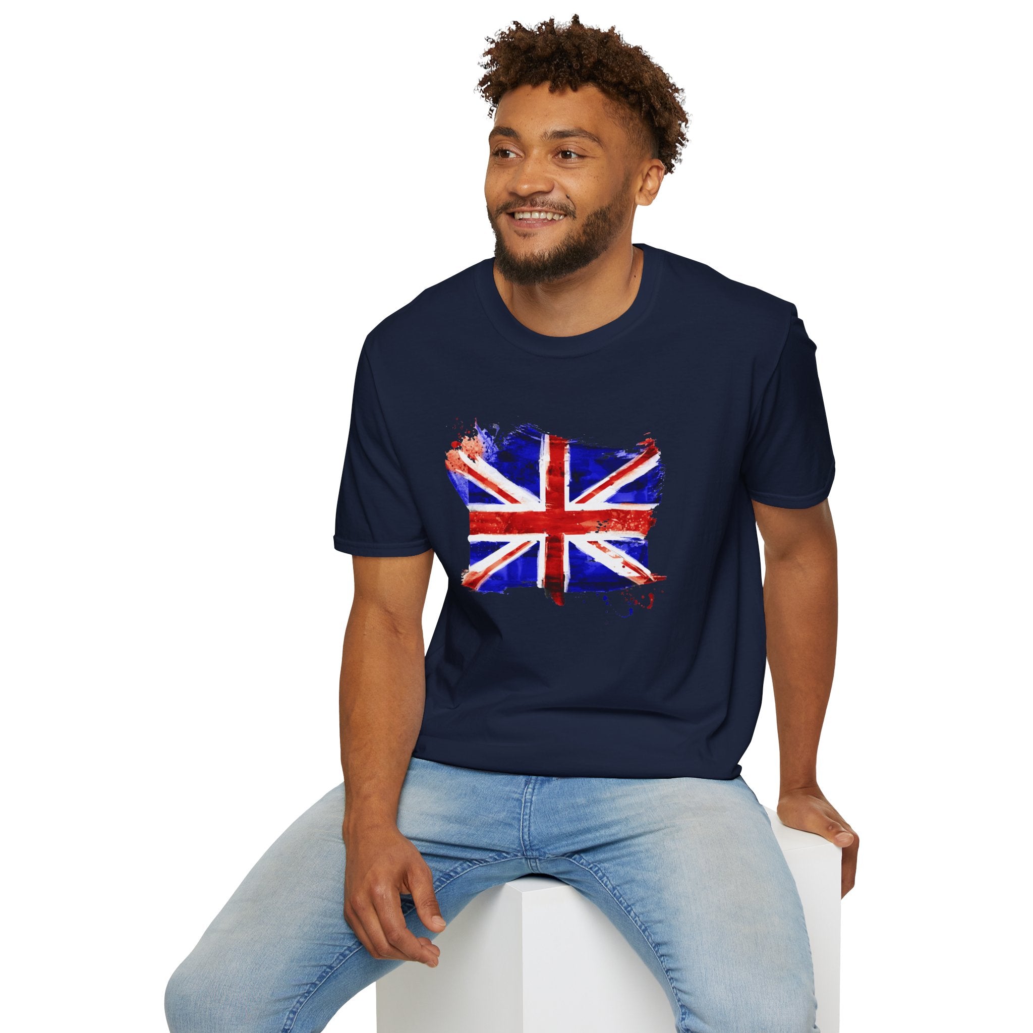 Union Jack Paint Brush UK Flag T-Shirt — British Pride Graphic Tee
