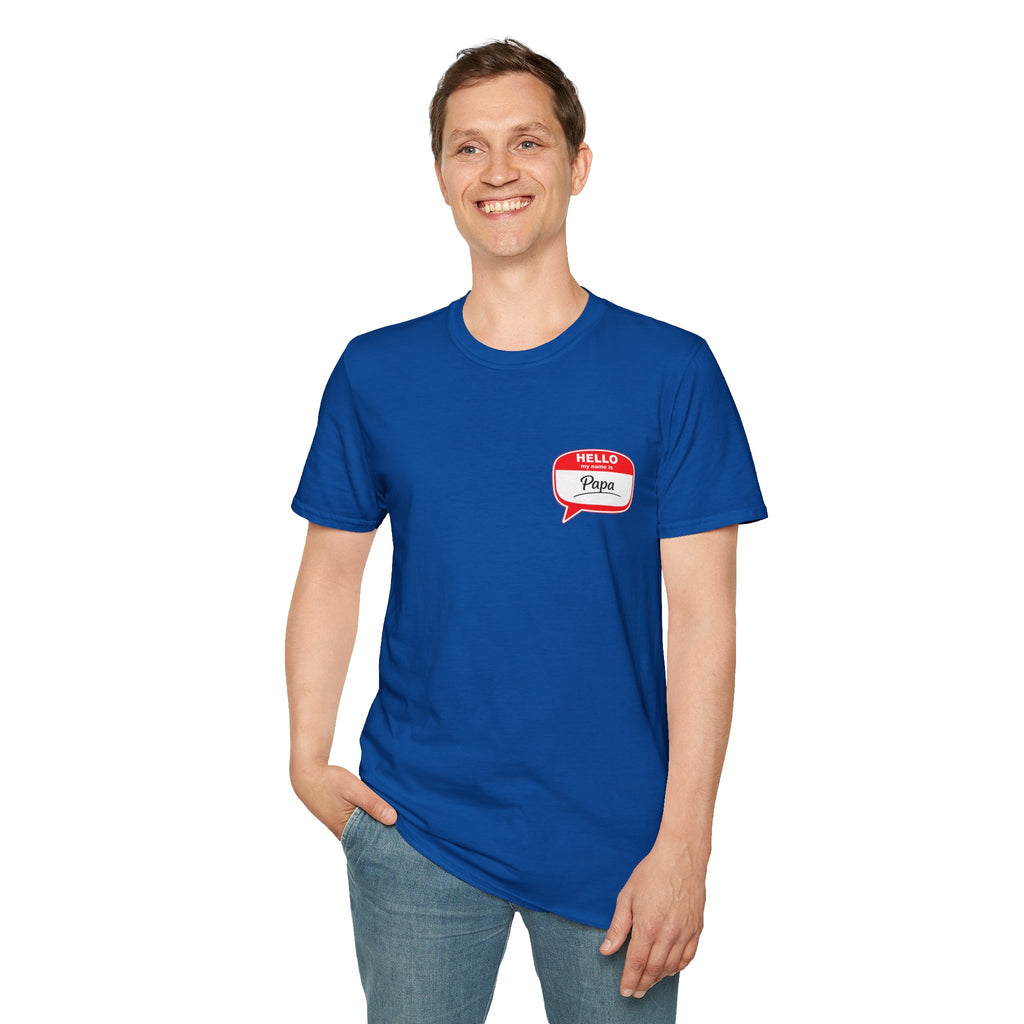 Hello Papa Speech Bubble T-Shirt – Cute Dad Gift for New Fathers & Father’s Day