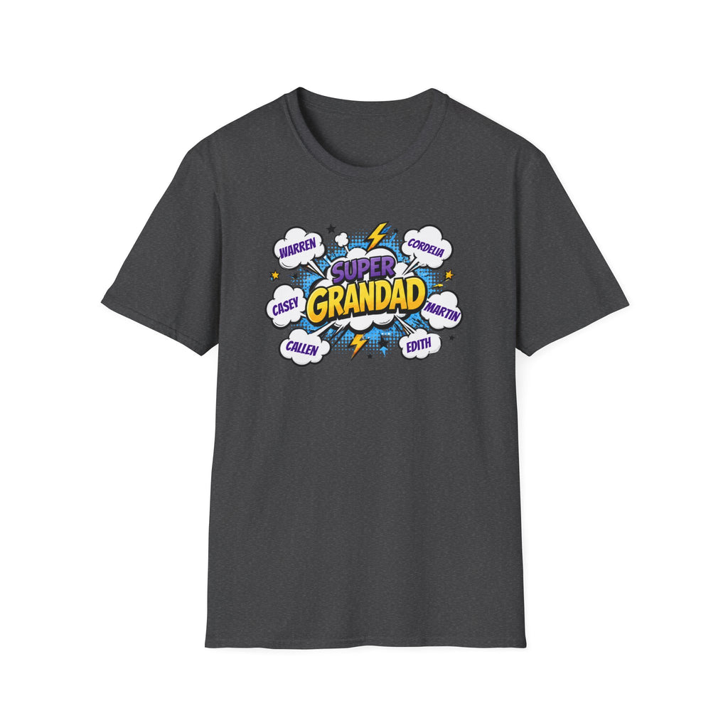 Super Grandad Comic-Style T‑Shirt — "Super Grandad" Graphic Tee, Father's Day & Grandparents Gift