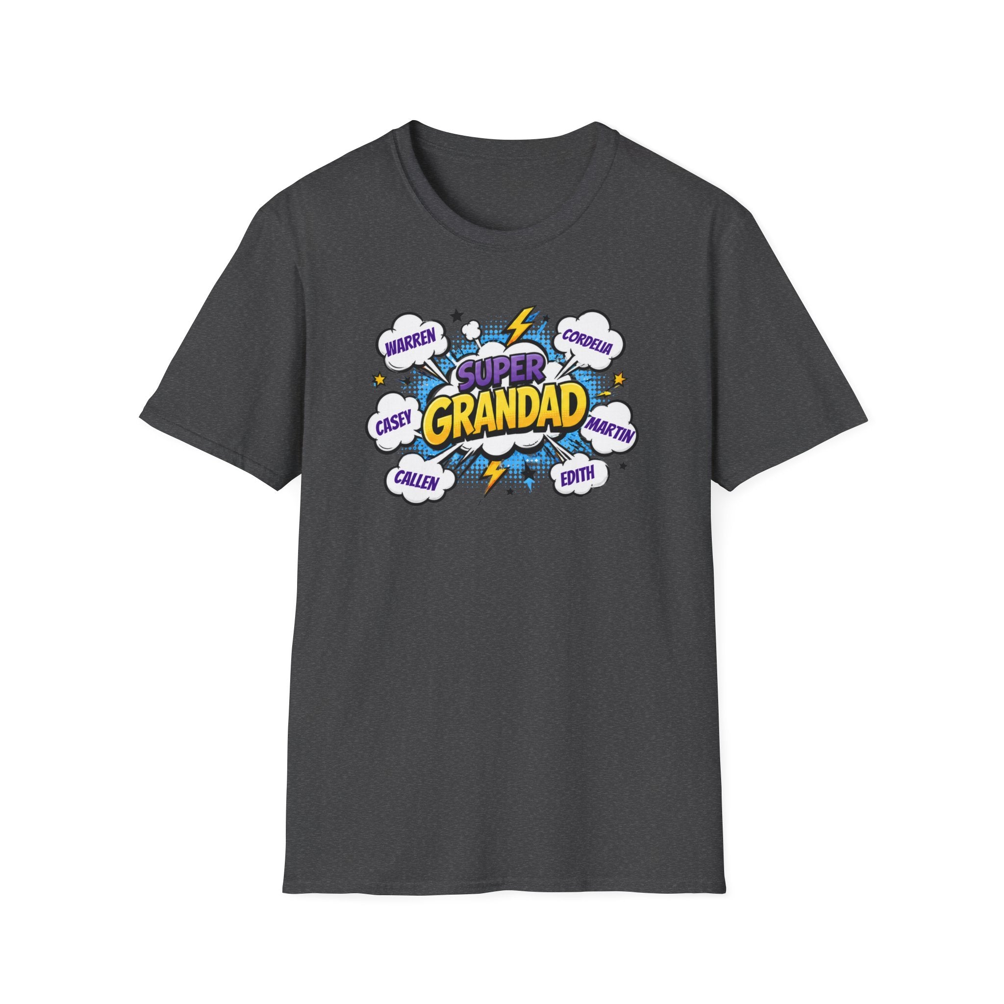 Super Grandad Comic-Style T‑Shirt — "Super Grandad" Graphic Tee, Father's Day & Grandparents Gift