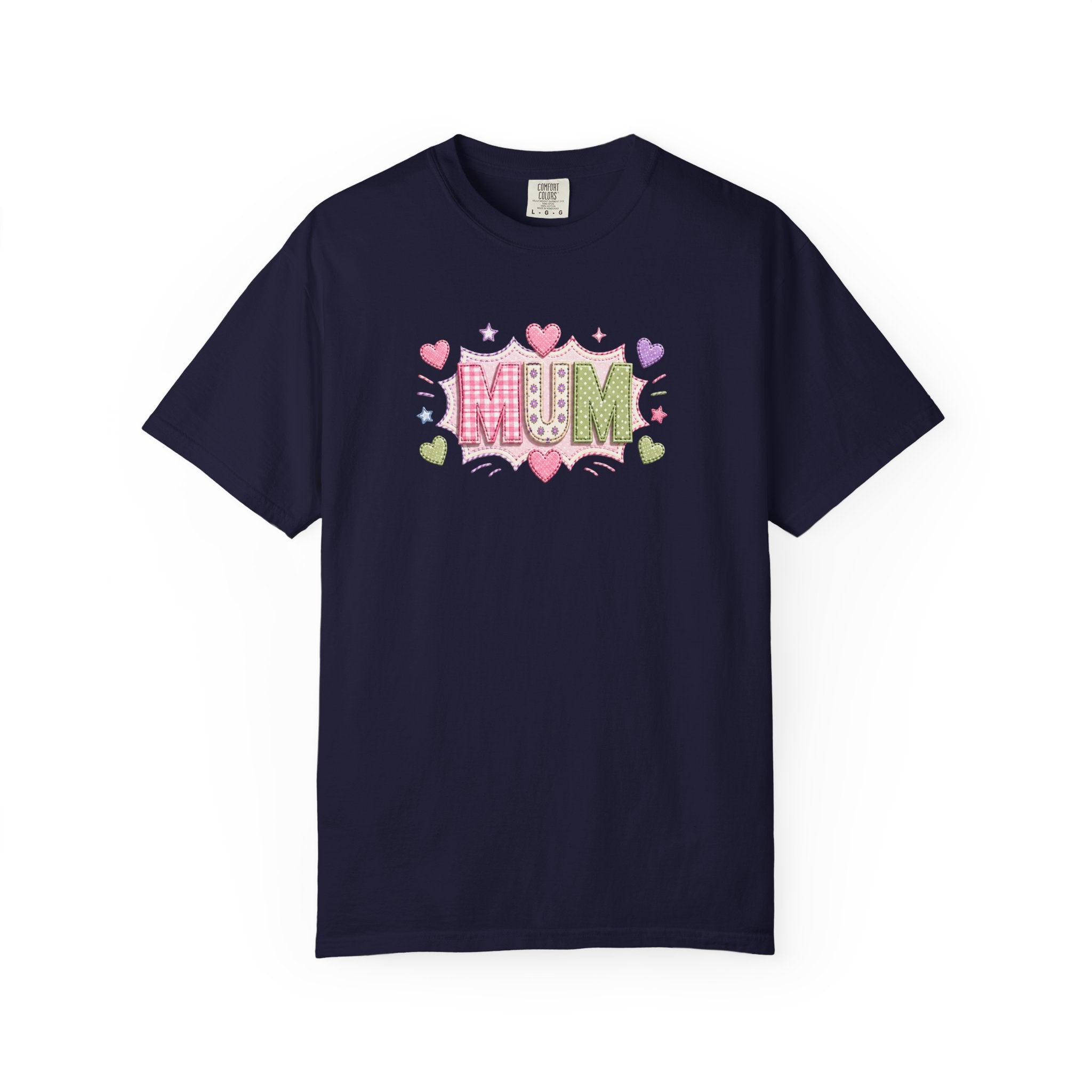MUM Heart Patch Graphic T-Shirt — Cute Floral Mother’s Day Gift