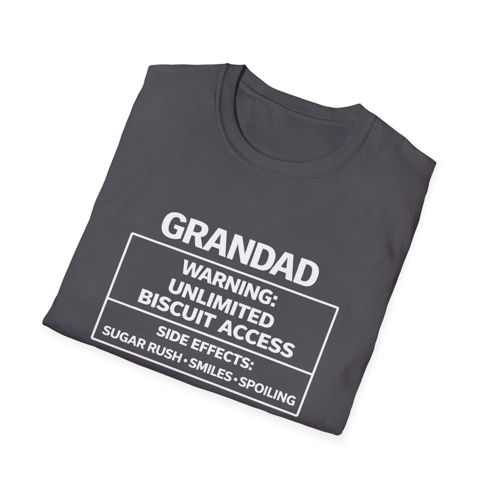 Grandad Warning T-Shirt – "Unlimited Biscuit Access" Funny Grandpa Gift