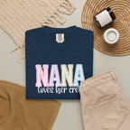 Nana Pastel Varsity T-Shirt — Soft Vintage Lettering Gift for Grandma (Mother's Day/Birthday)