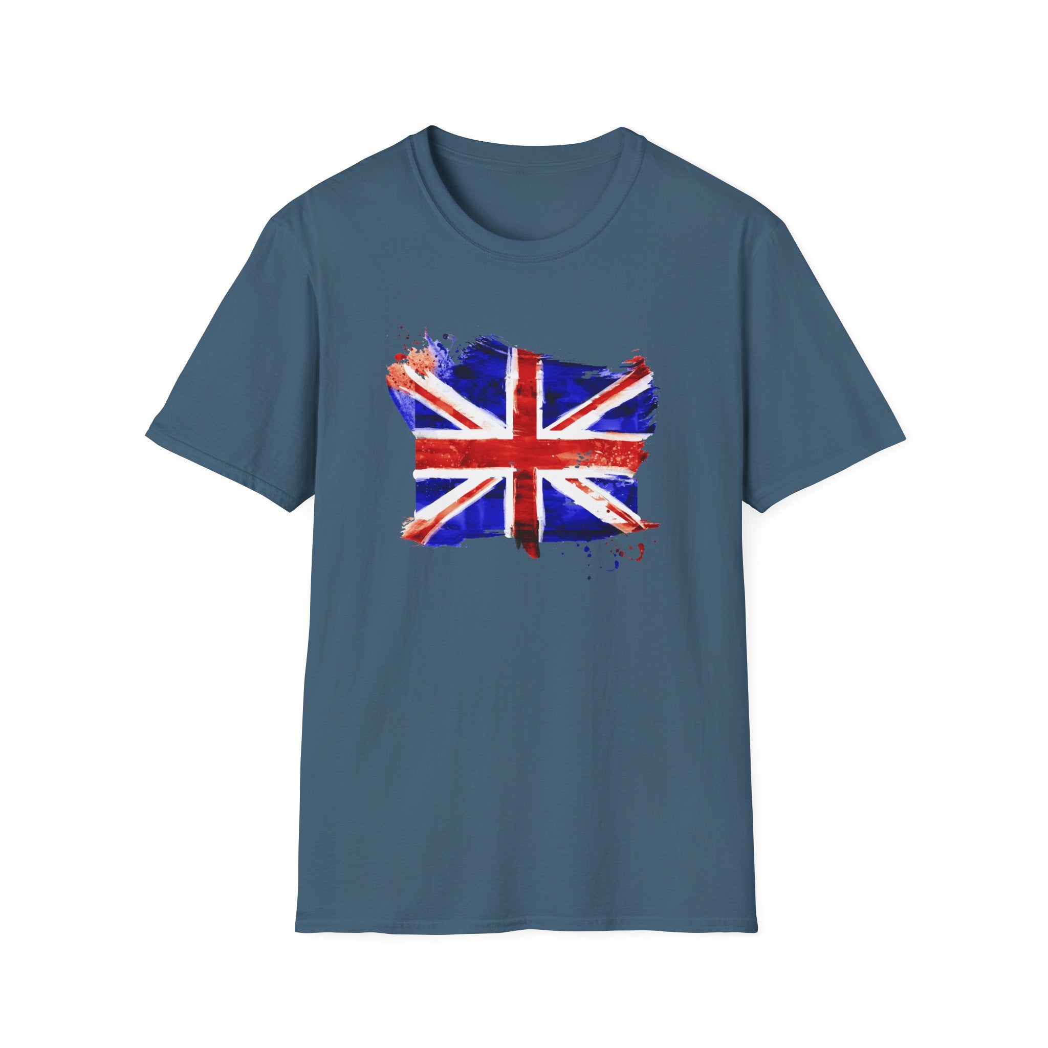 Union Jack Paint Brush UK Flag T-Shirt — British Pride Graphic Tee