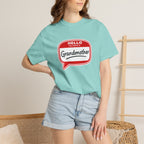 Hello My Name Is Grandmother T-Shirt - Retro Name Badge Tee for Moms & Grandmas