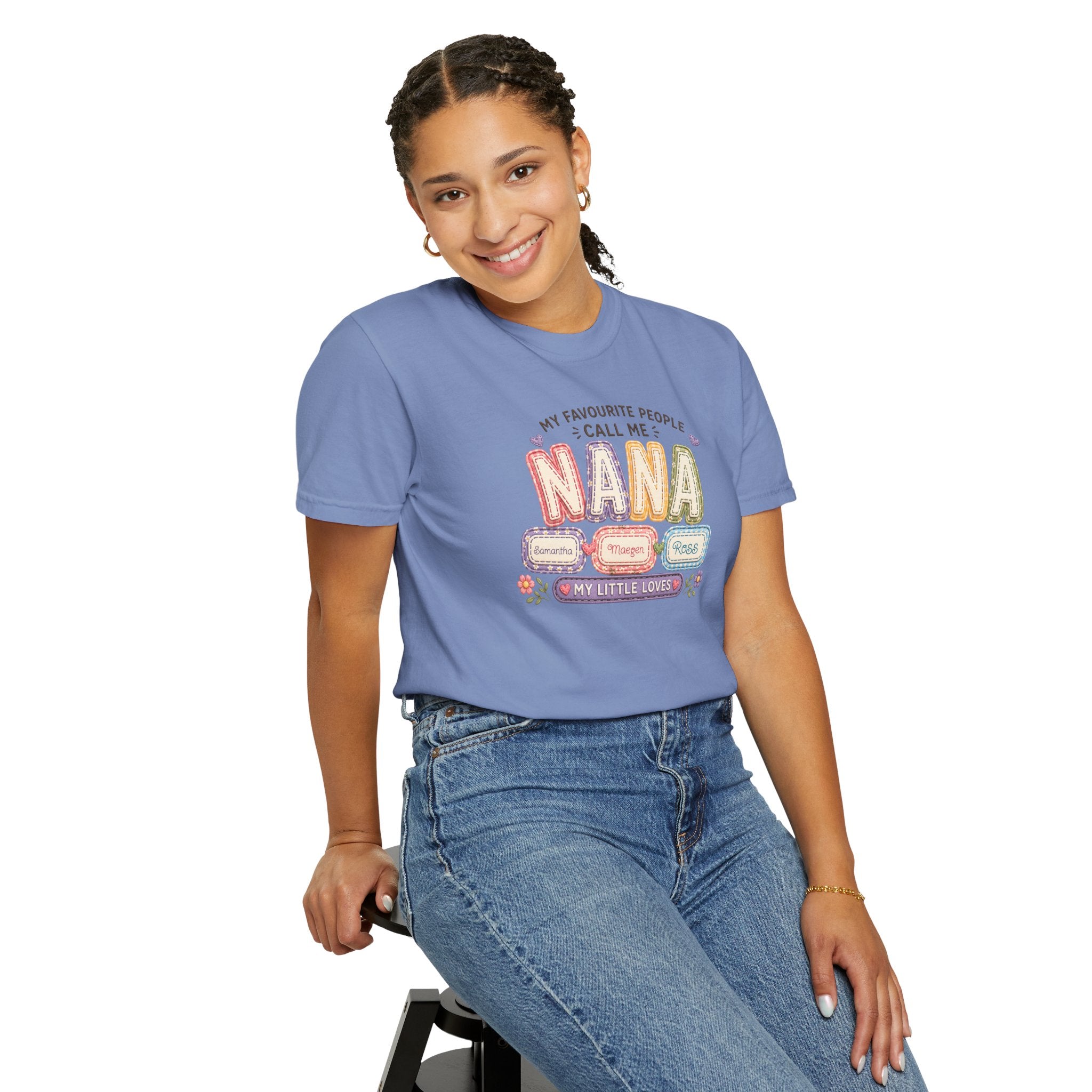 Nana T-Shirt — "My Favourite People Call Me Nana" Floral Grandma Gift Tee