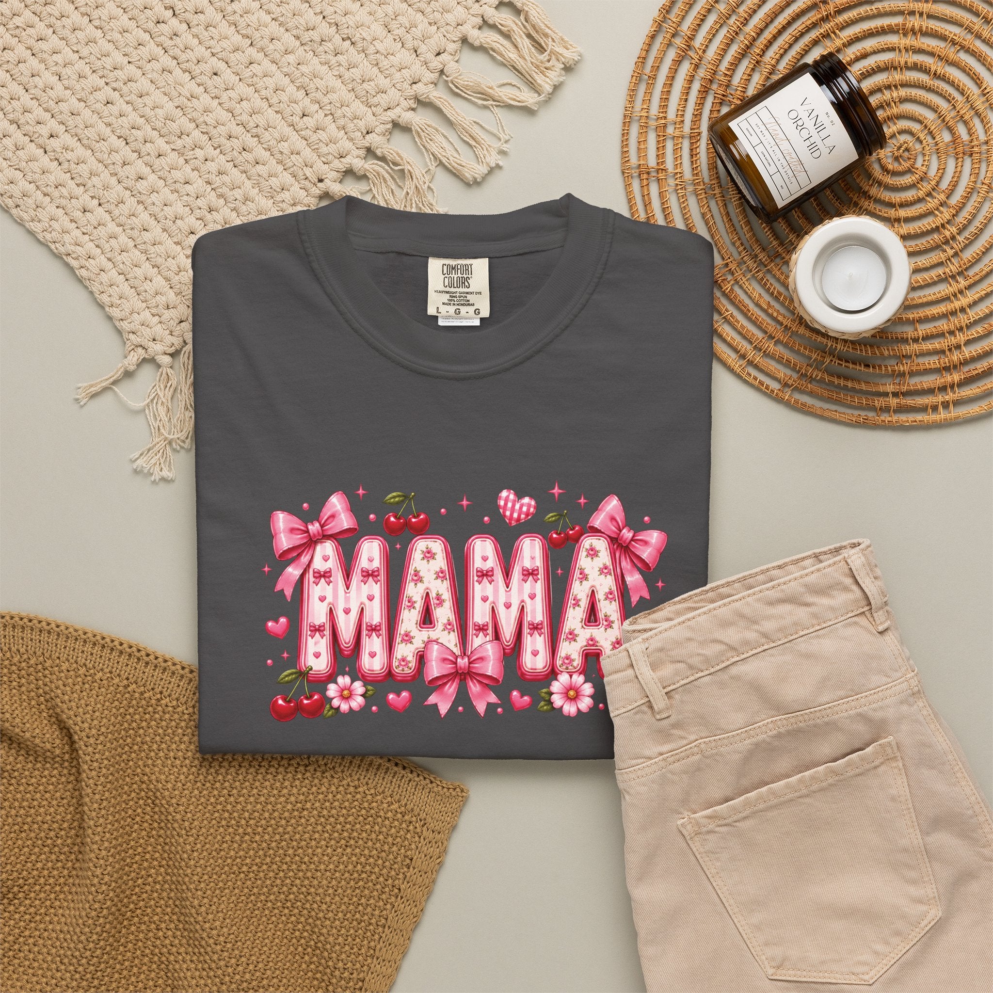 MAMA Floral Heart T-Shirt