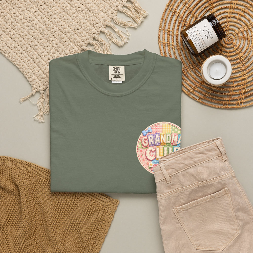 Grandma Club T-Shirt — Retro Floral Graphic