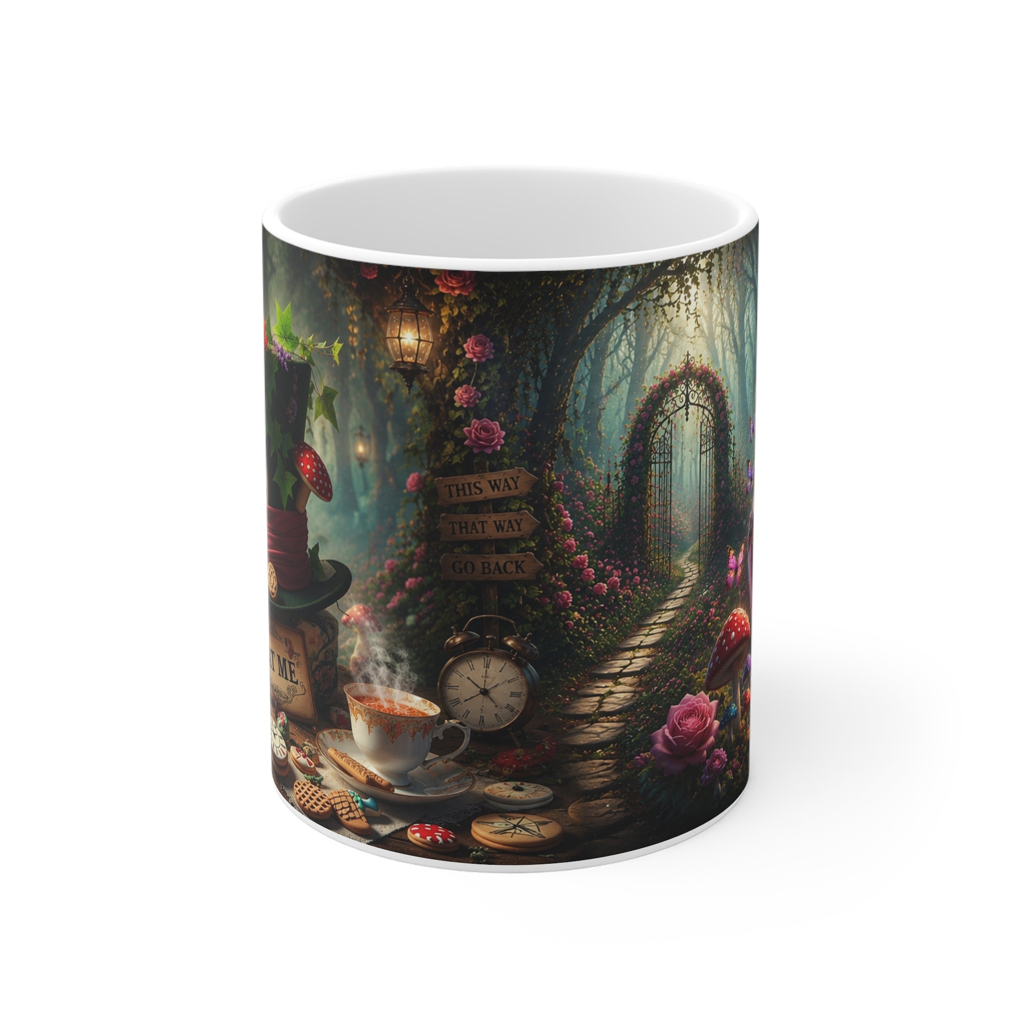 Copy of Fantasy Fairy Tale Mug — Enchanted Garden Alice Illustration 11oz