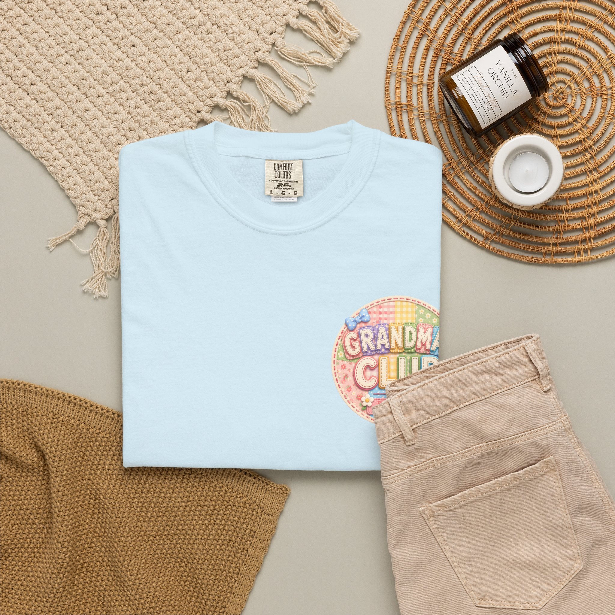 Grandma Club T-Shirt — Retro Floral Graphic