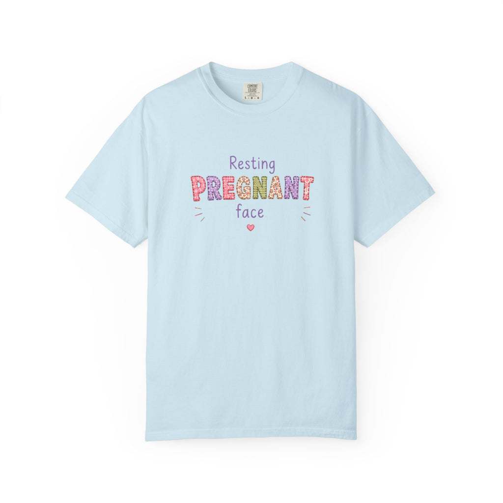 Pregnant Face T-Shirt — "Resting Pregnant Face" Cute Maternity Tee
