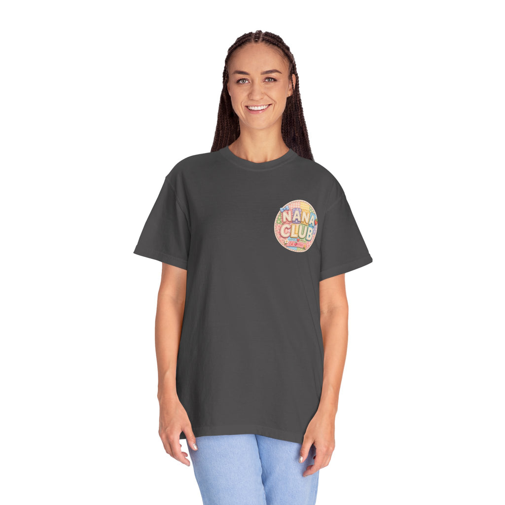Nana Club T-Shirt — Retro Rainbow Badge Graphic