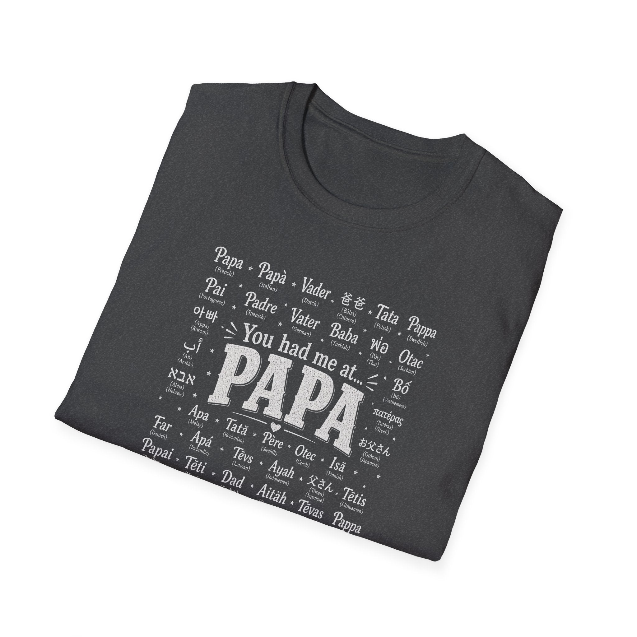 Papa Word Cloud T-Shirt — 'You had me at PAPA' Father's Day Gift