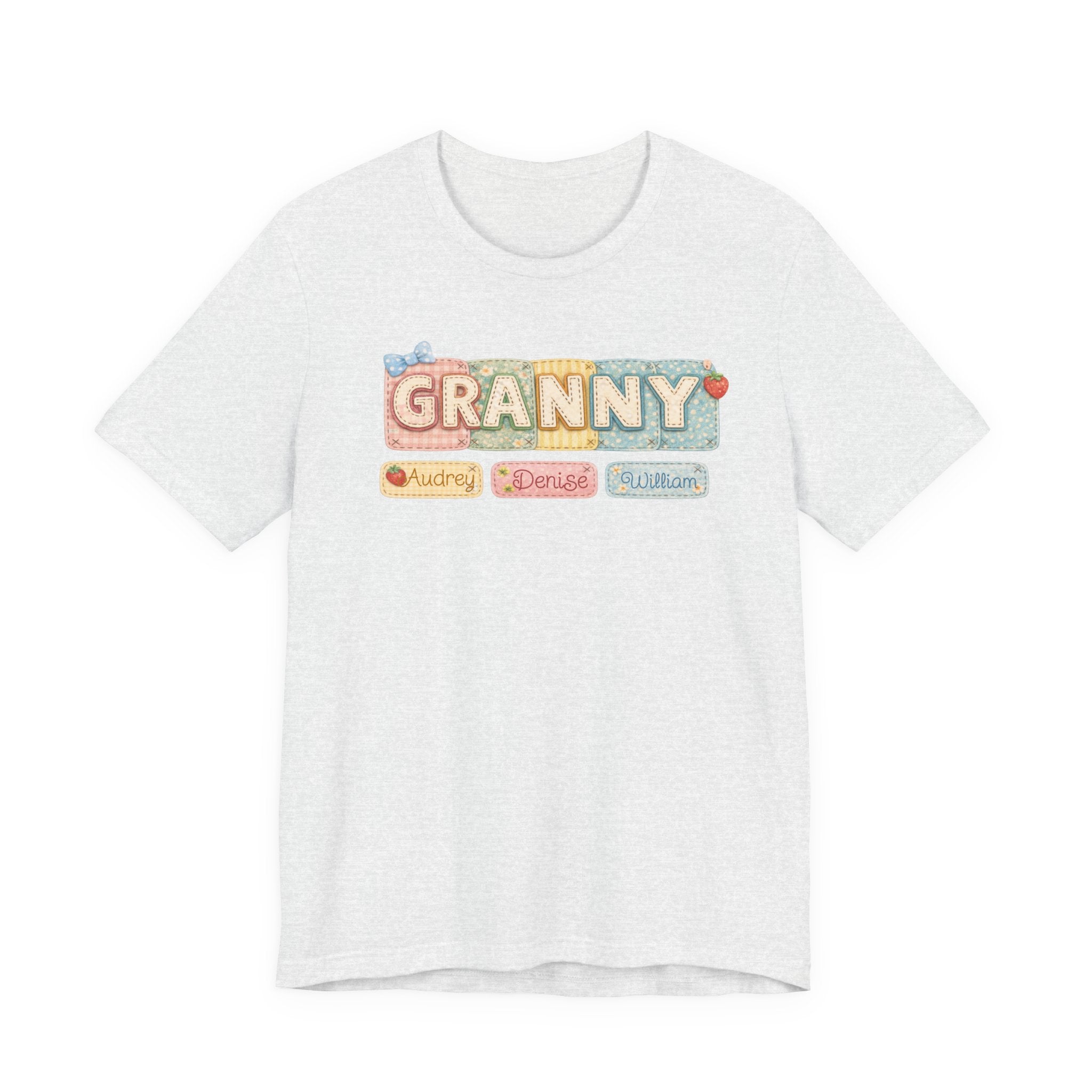 Granny Retro Nameplate T‑Shirt — Personalized Grandma Tee