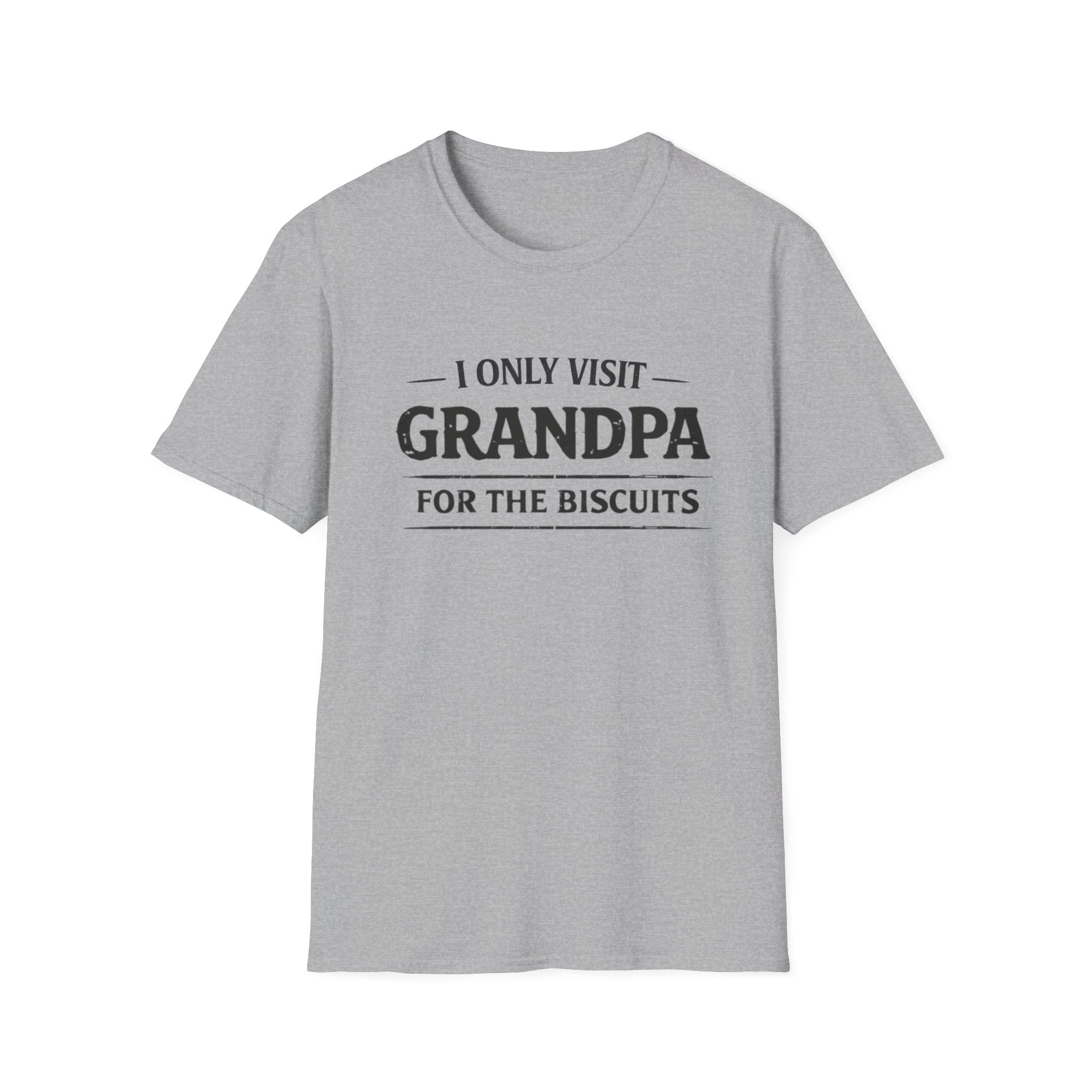 Grandpa Biscuits T-Shirt — "I Only Visit Grandpa For The Biscuits" Funny Family Tee