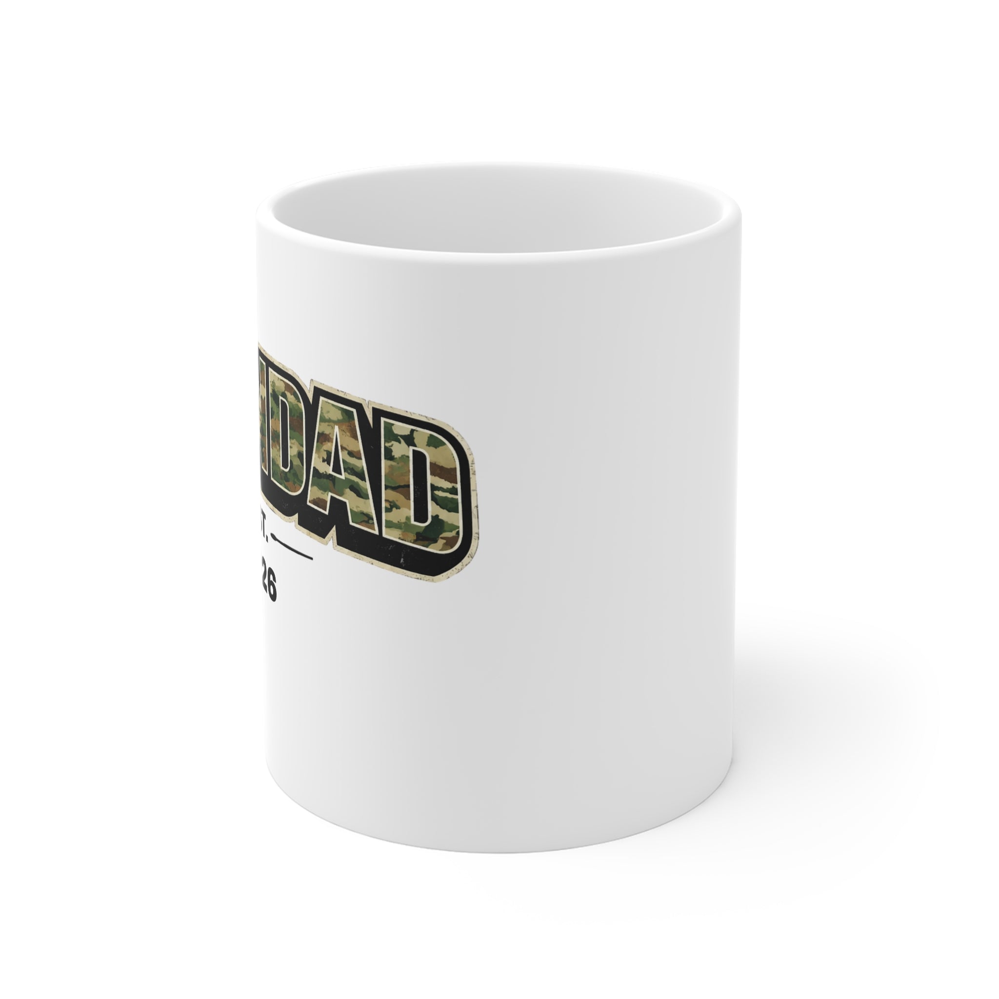 Grandad Mug — Camo "Grandad Est. 2026" Coffee Cup | New Grandpa Gift