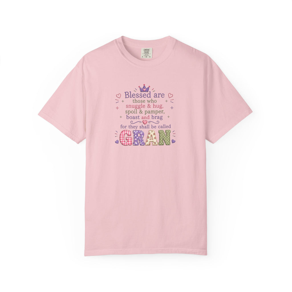 Gran Blessings T-Shirt — "Blessed are those who snuggle & hug... called GRAN"