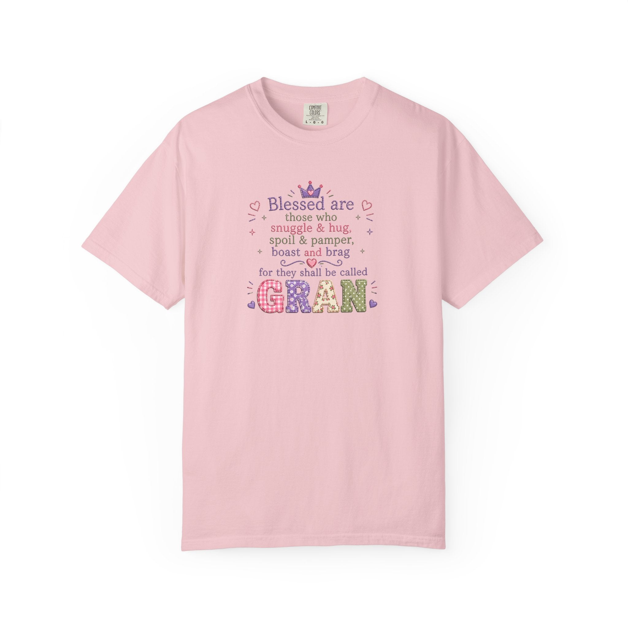 Gran Blessings T-Shirt — "Blessed are those who snuggle & hug... called GRAN"