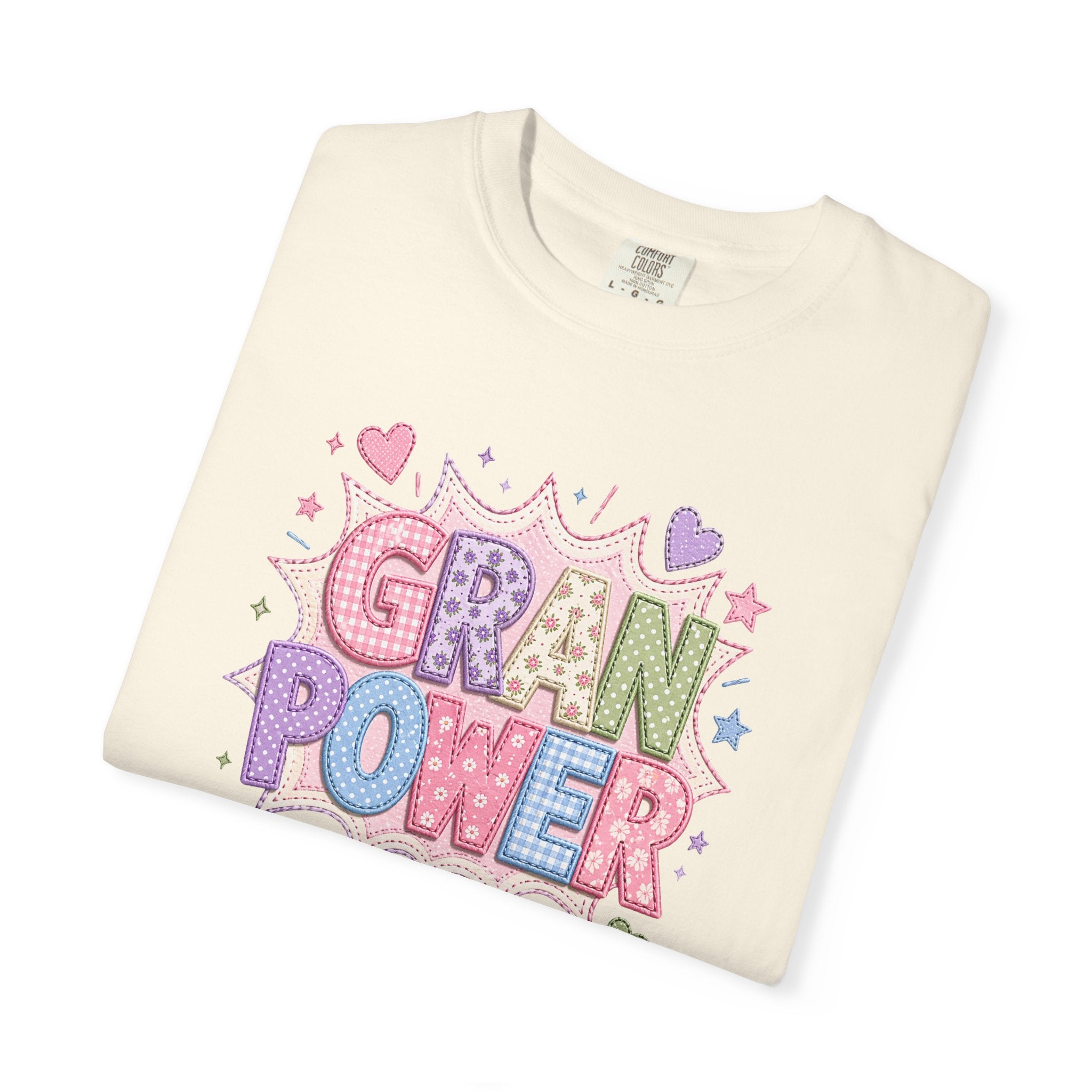 Gran Power T-Shirt — Cute Pastel 'Gran Power' Graphic Tee for Grandparents, Mother's Day Gift