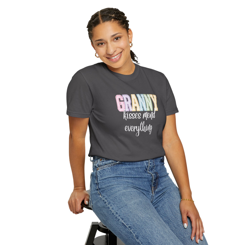 Granny Kisses Mend Everything T-Shirt — Pastel Grandma Gift