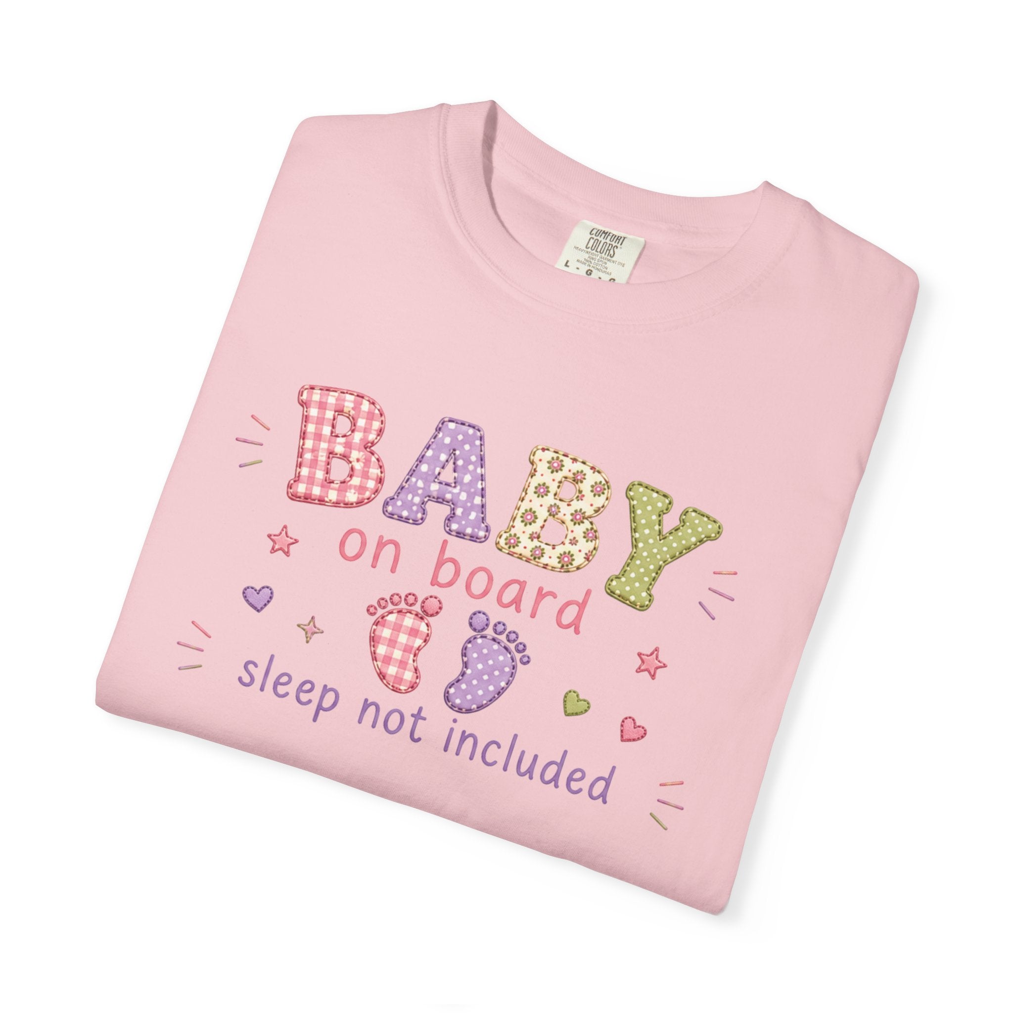 Baby On Board T-Shirt – "Sleep Not Included" Cute New Parent Tee