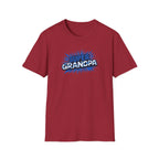 Super Grandpa Scotland Flag/Scottish themed T-Shirt — Retro Comic Father's Day Gift for Grandfathers