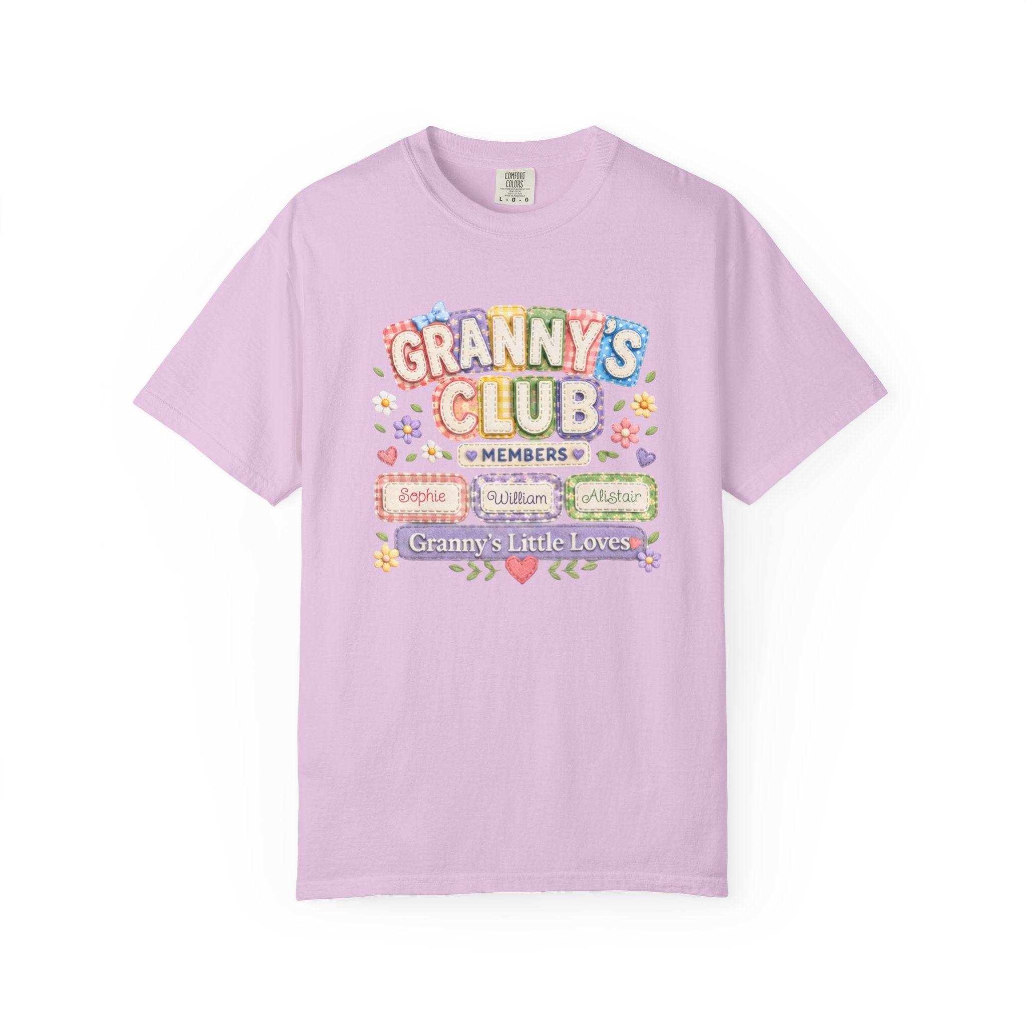 Granny's Club T-Shirt — Personalized Grandma Member Floral Tee