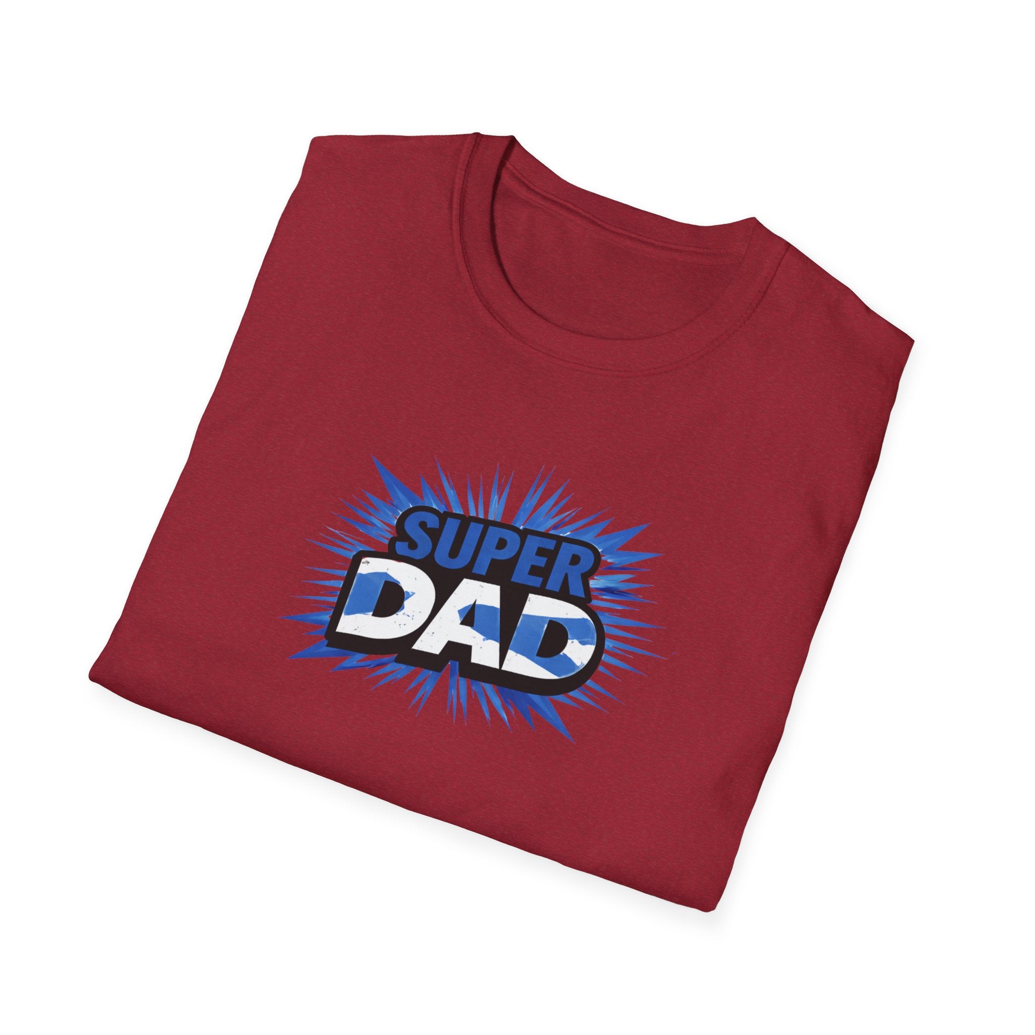 Super Dad T-Shirt — Scotland Flag themed Comic-Style Father's Day Gift