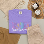 Grandma Loves Her Crew T-Shirt — Pastel Rainbow Grandma Gift