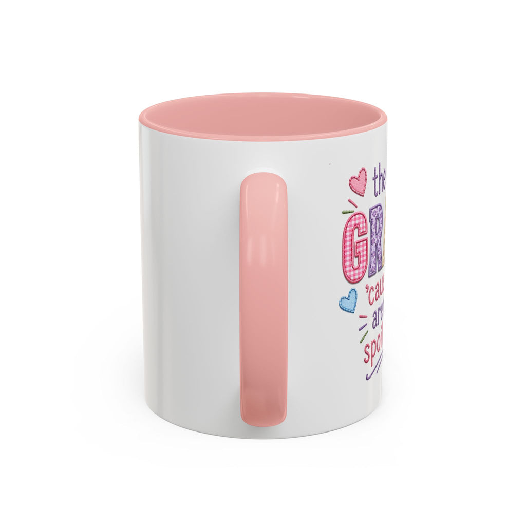 Granny Coffee Mug – "All I Need is Grannys and Grandkids" Accent Pink Mug