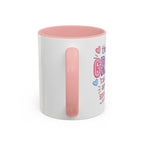 Granny Coffee Mug – "All I Need is Grannys and Grandkids" Accent Pink Mug