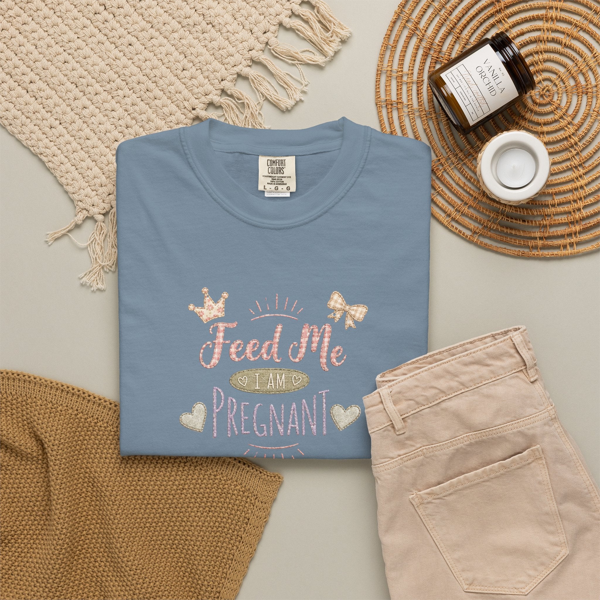 Pregnant 'Feed Me' Tee — Maternity Pregnancy Humor T-Shirt