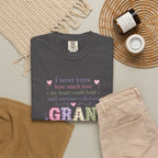 Gran Mom T-Shirt — "I never knew how much love my heart could hold until someone called me Gran" — Cute Floral Grandma Gift